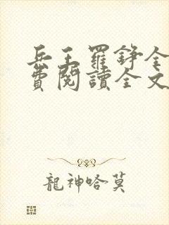 兵王罗铮全文免费阅读全文