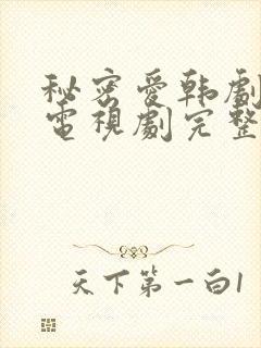 秘密爱韩剧观看电视剧完整版