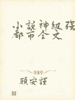 小说神级强者在都市全文