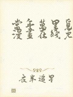 当年万里觅封侯漫画在线免费封面