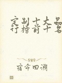 定制十大品牌排行榜前十名