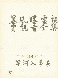 暴风眼电视剧免费观看全集高清