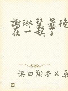 谢琳慧最后和谁在一起了封面