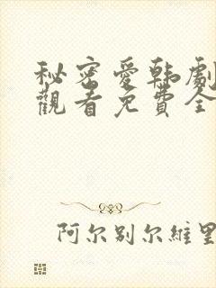 秘密爱韩剧在线观看免费全集电视剧