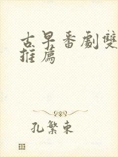 古早番剧双男主推荐