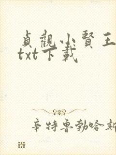 贞观小贤王全文txt下载