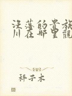 没落的贵族琉璃川在哪里观看