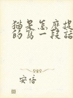 猫是怎么捉老鼠的写一段话