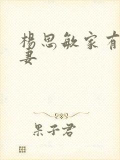 杨思敏家有日本妻