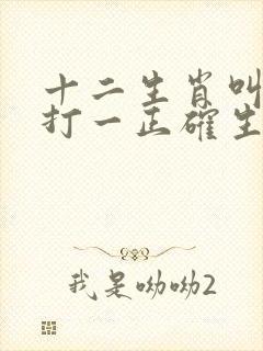 十二生肖叫老大打一正确生肖