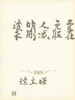 透明人免费完整未删减版在线观看封面