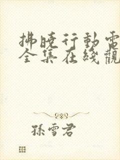 拂晓行动电视剧全集在线观看