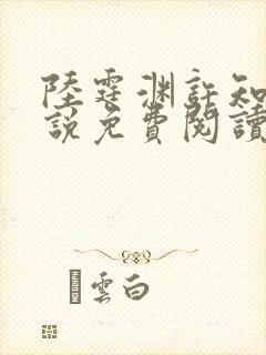 陆霆渊许知夏小说免费阅读最新章节封面