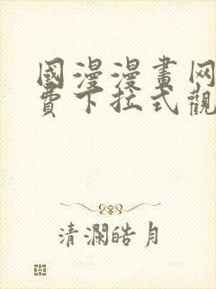 国漫漫画网站免费下拉式观看