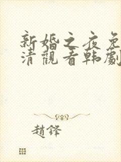新婚之夜免费高清观看韩剧