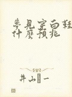 梦见穿白鞋子是什么预兆