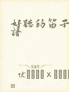 好听的笛子曲简谱封面