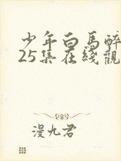 少年白马醉春风25集在线观看免费