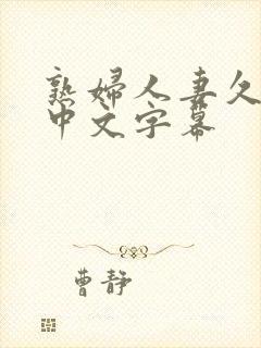 熟妇人妻久久久中文字幕