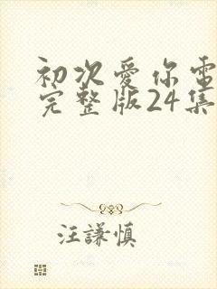 初次爱你电视剧完整版24集全