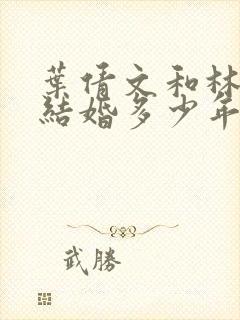 叶倩文和林子祥结婚多少年了