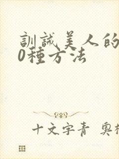 训诫美人的100种方法