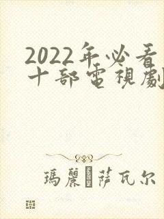 2022年必看十部电视剧封面