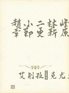 赵小二林峰最新章节更新原因