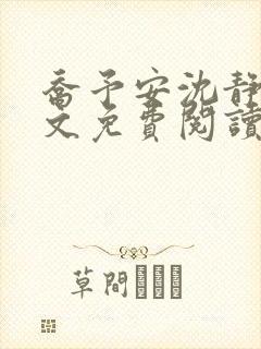 乔予安沈静淼全文免费阅读封面