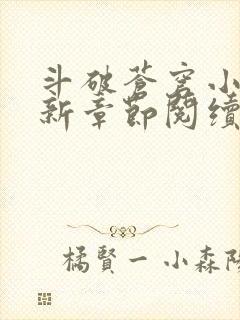 斗破苍穹小说最新章节阅续