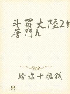 斗罗大陆2绝世唐门h封面