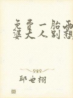 免费一胎两宝老婆大人别想逃封面