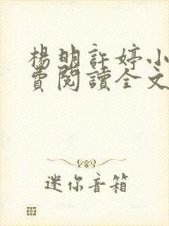 杨明许婷小说免费阅读全文最新章节