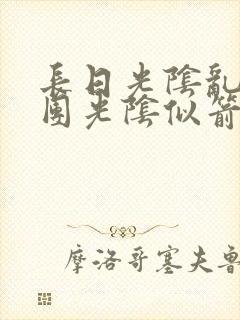 长日光阴乱作一团光阴似箭