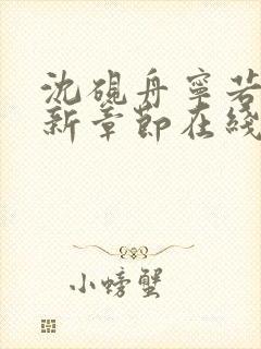 沈砚舟宁若曦最新章节在线阅读封面