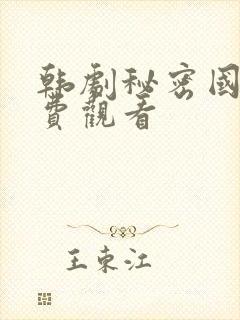 韩剧秘密国语免费观看