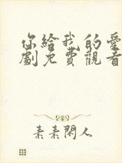 你给我的爱电视剧免费观看全集高清