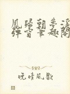 凤归朝梦溪石无弹窗笔趣阁