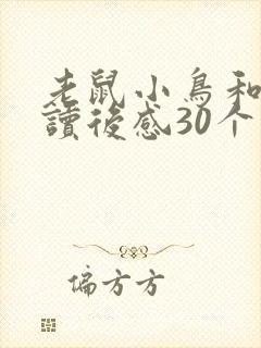 老鼠小鸟和香肠读后感30个字