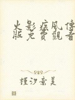 火影疾风传中文版免费观看