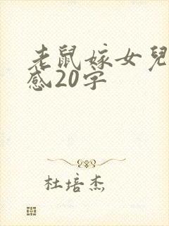 老鼠嫁女儿读后感20字