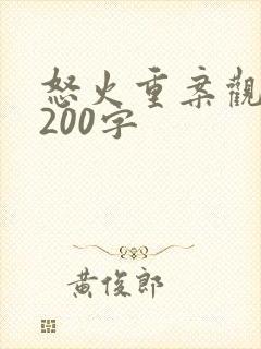 怒火重案观后感200字