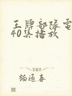 王牌部队电视剧40集播放