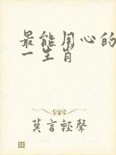 最能用心的人解一生肖