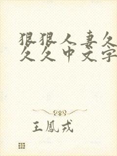 狠狠人妻久久久久久中文字幕