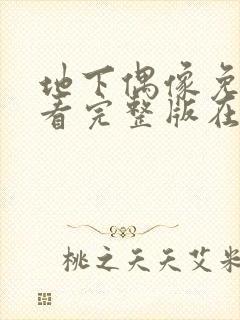 地下偶像免费观看完整版在线观看