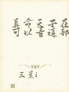 真命天子在哪里可以看这部电视剧