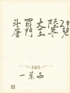 斗罗大陆2绝世唐门王冬儿封面