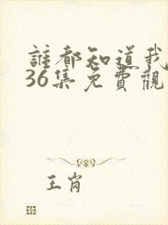 谁都知道我爱你36集免费观看封面