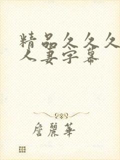 精品久久久中文人妻字幕